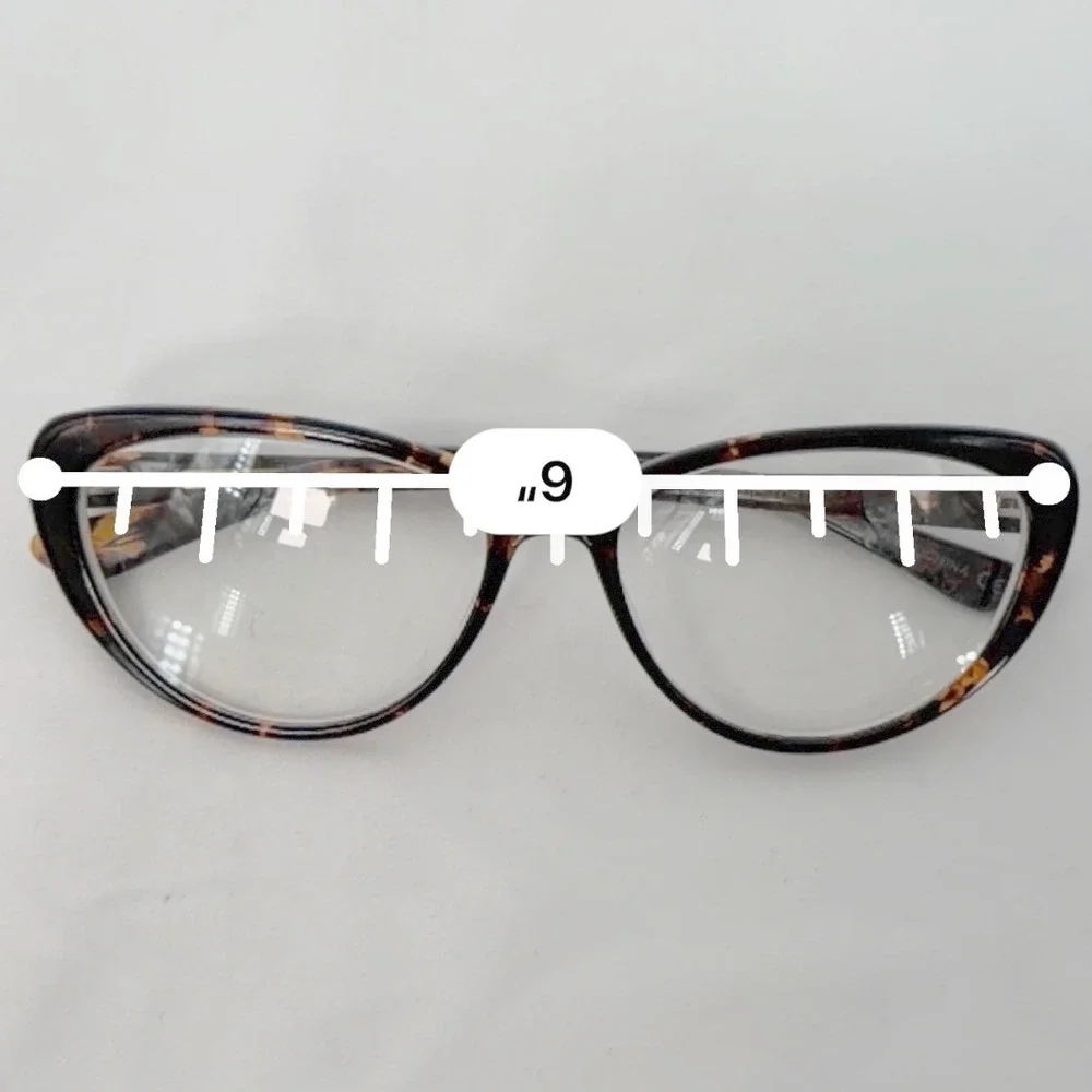 Christian Siriano CV Rose Tortoise Cat Eye Eyeglasses Frames 56-16-140 103-118